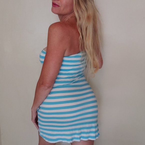 Volcom White and light blue Dress - Picture 7 of 8